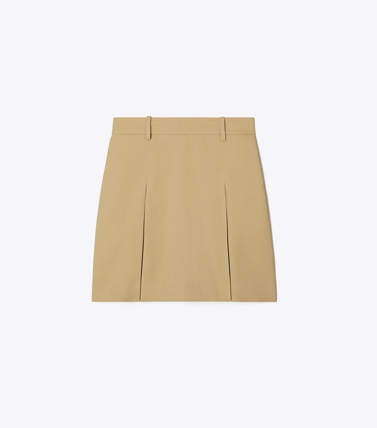 Tory Sport designer bottoms Tech Twill Golf Skirt in Pale Teak front
