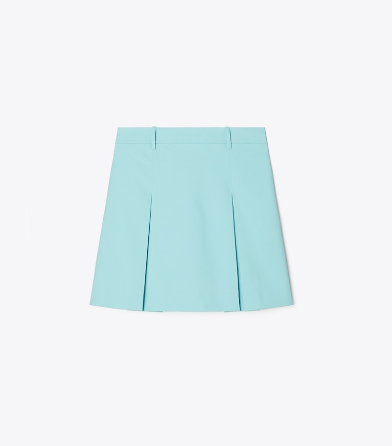 Tory Burch designer bottoms Tech Twill Golf Skirt in Pastel Sky front