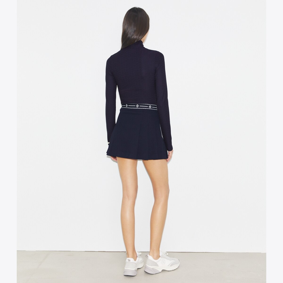 Tech Twill Logo Tape Tennis Skirt: Women's Designer Bottoms | Tory