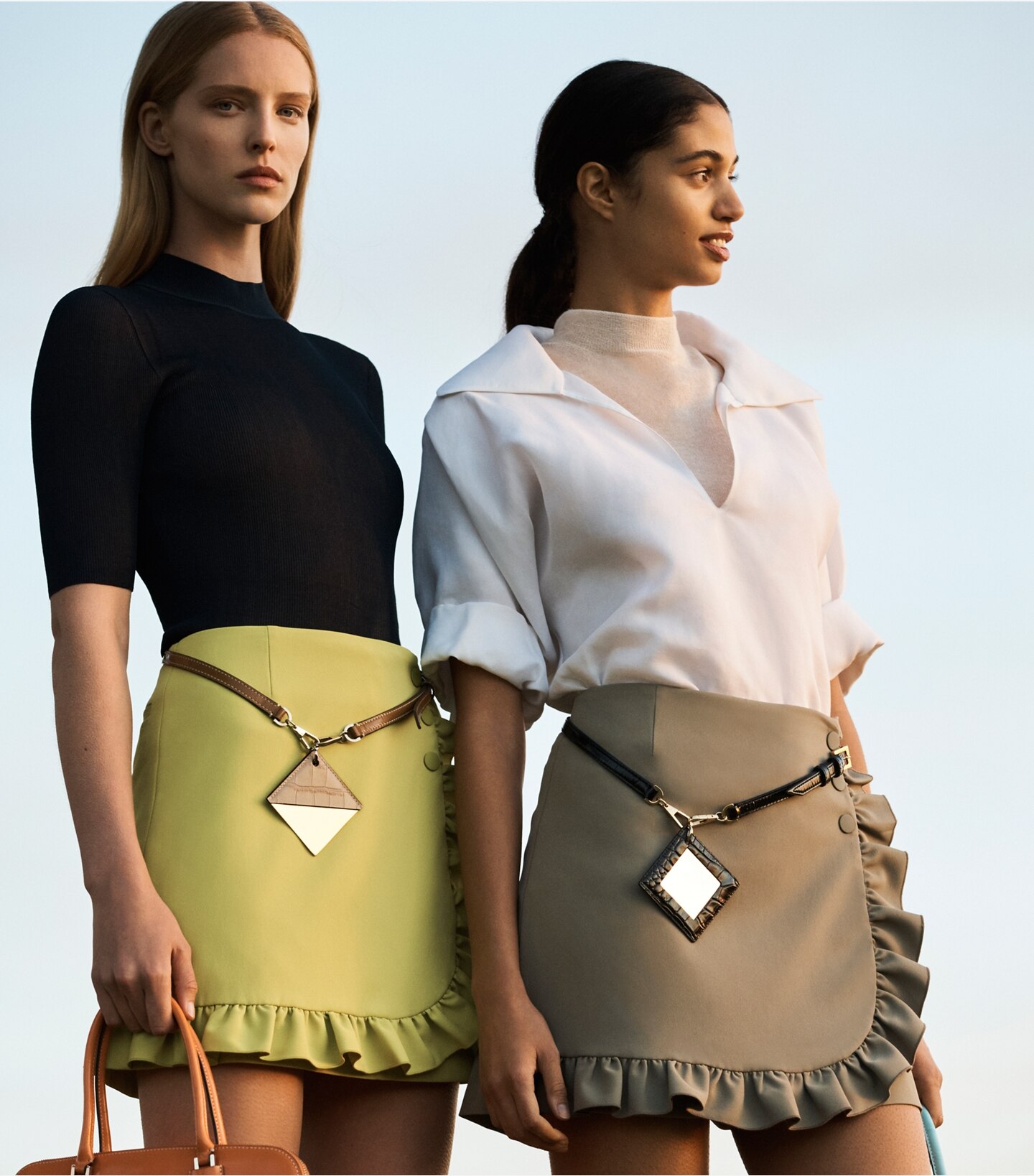 Tech Twill Ruffle Skort