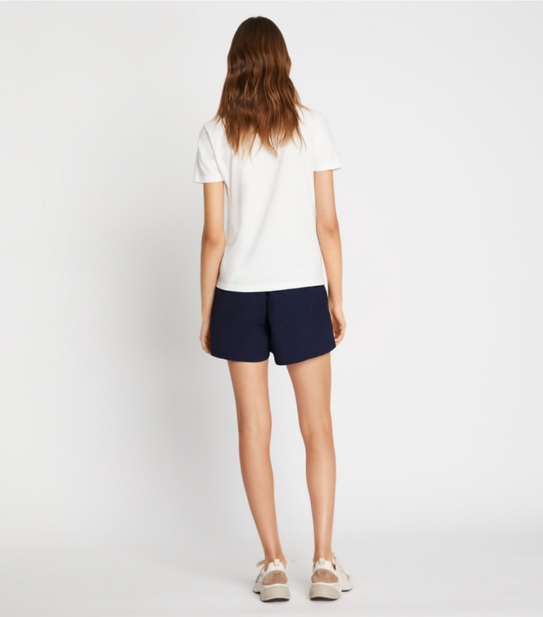 Tory Sport designer tops Tempo Chevron T-Shirt in Snow White front