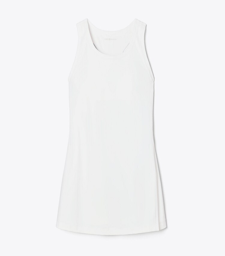 Tory Sport designer kleider Tenniskleid mit Seitenschlitz in Snow White / Snow White front