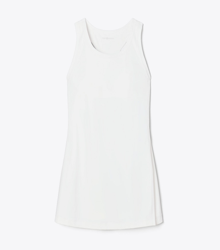 Tory Sport designer kleider Tenniskleid mit Seitenschlitz in Snow White / Snow White front