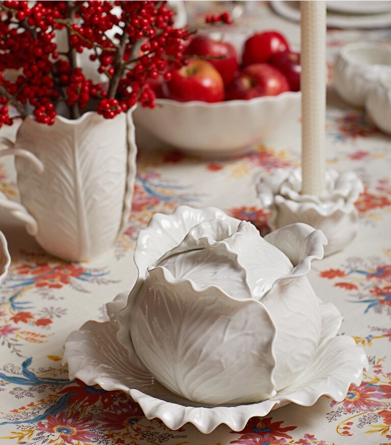 Tory Burch designer geschirr & gläser Terrine Im Lettuce-Design  in White front