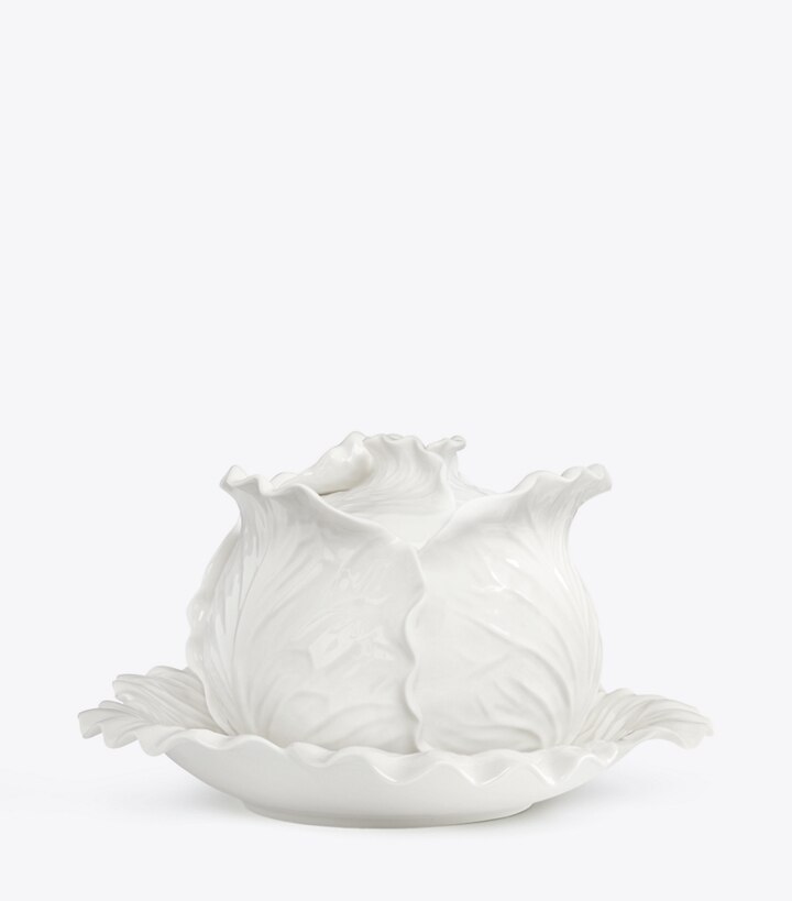 Tory Burch designer geschirr & gläser Terrine Im Lettuce-Design  in White front