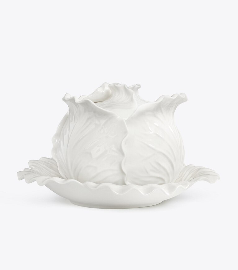 Tory Burch designer geschirr & gläser Terrine Im Lettuce-Design  in White front
