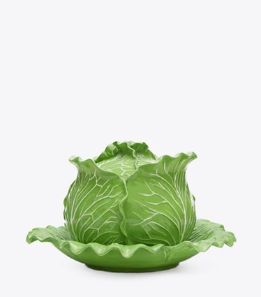 Tory Burch designer geschirr & gläser Terrine Im Lettuce-Design Mit Deckel in Green front