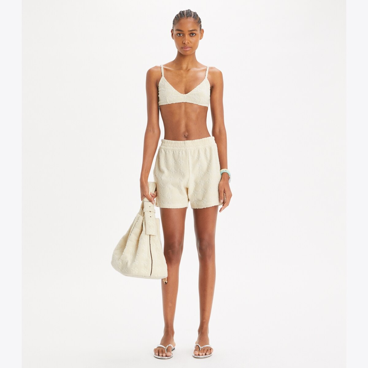 ショーツ TORY BURCH JACQUARD SPONGE SHORTS T Monogram Jacquard Short: Women's Designer Bottoms | Tory Sport