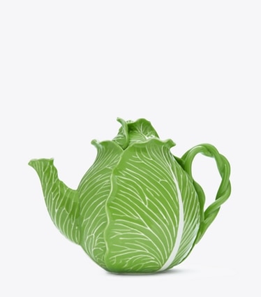 Tory Burch diseñador artículos de mesa & cristalería Tetera de vajilla con borde ondulado en Green frente