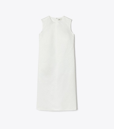 Tory Burch designer dresses Textured Dress in White front