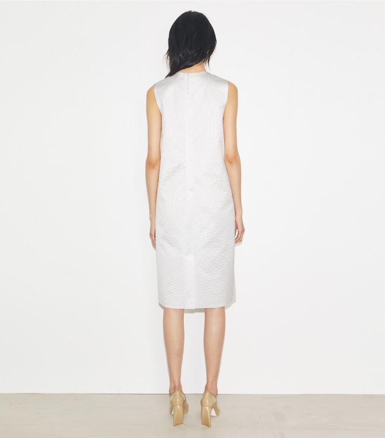 Tory Burch designer dresses Textured Dress in White front