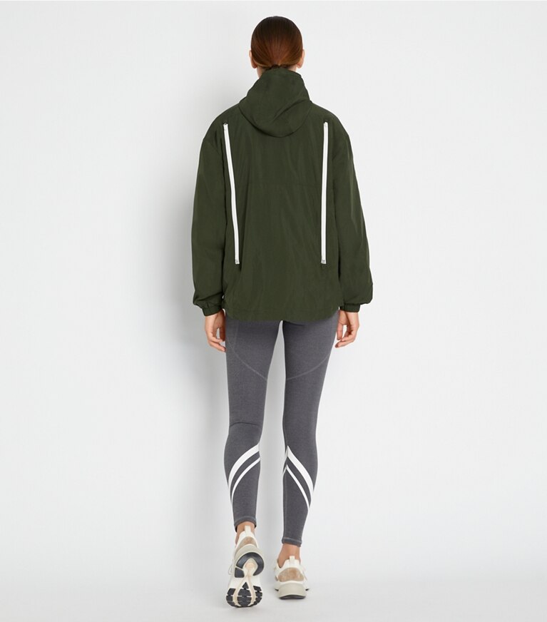 Tory Sport designer jackets Textured Nylon Mesh-Vent Jacket in Alpine front