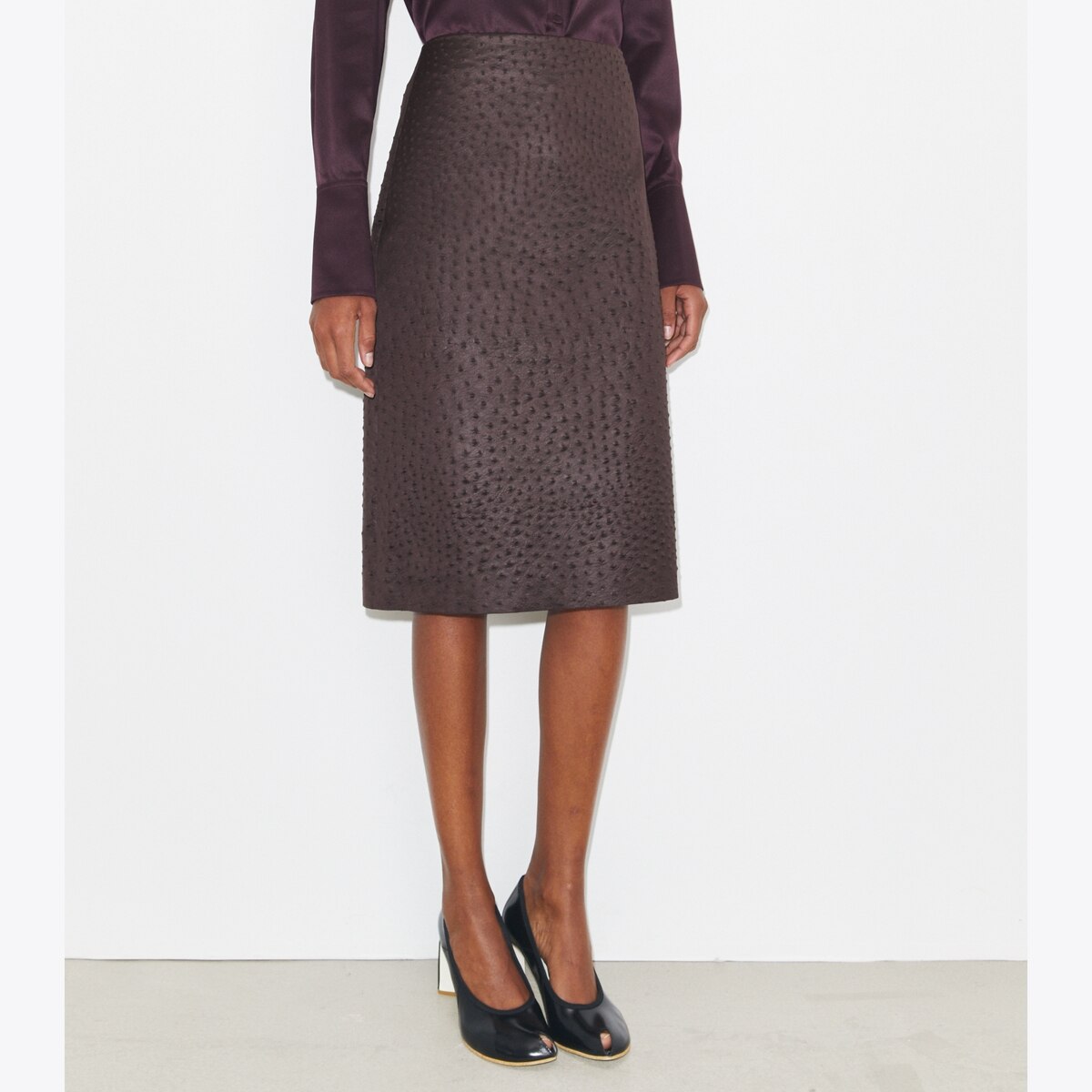 Textured Skirt: Women's Designer Bottoms | Tory Burch