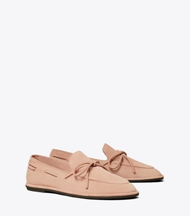 Tory Burch designer flats The Boaty in MALVA / MALVA angle