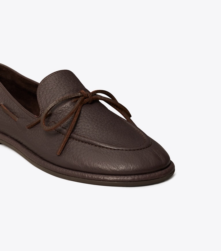 Tory Burch designer flats The Boaty in COCOA / COCOA angle