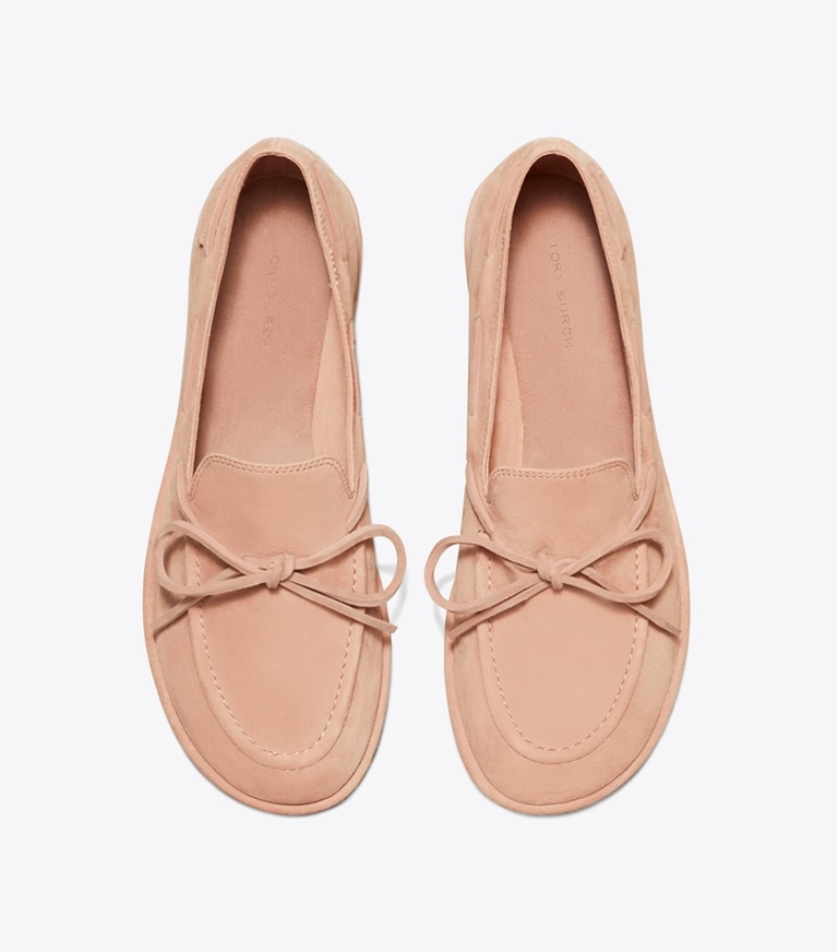 Tory Burch designer flats The Boaty in MALVA / MALVA angle