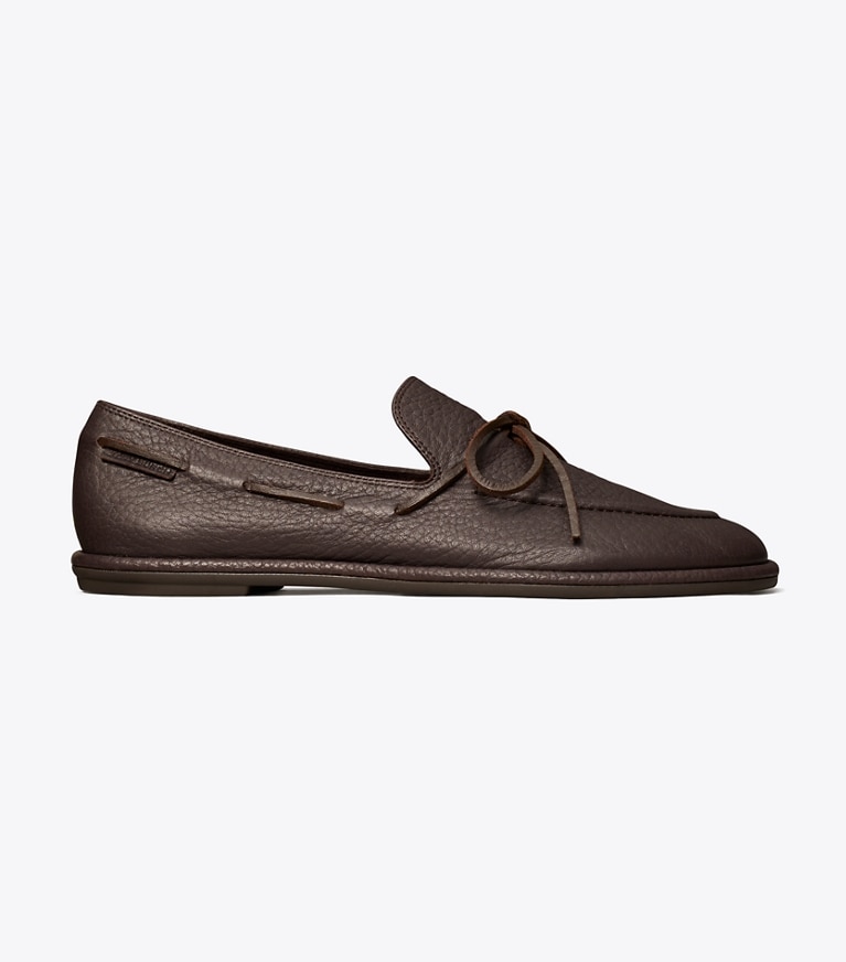 Tory Burch designer flats The Boaty in COCOA / COCOA angle