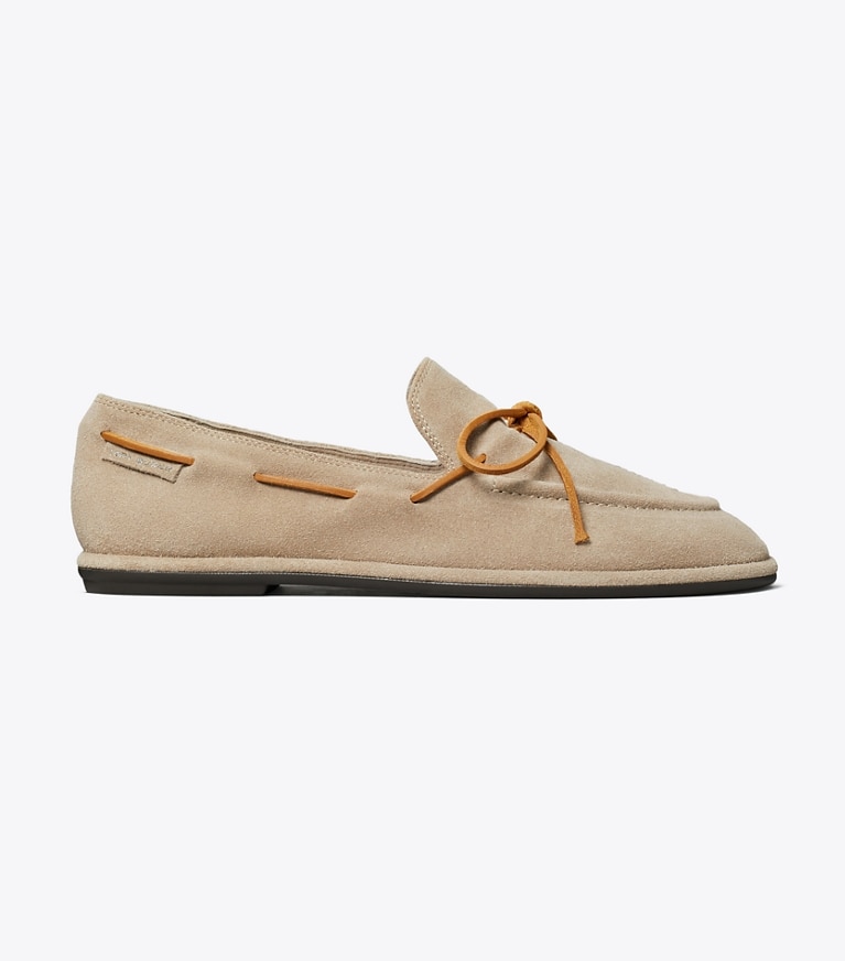 Tory Burch designer flats The Boaty in AVOLA / CUOIO side