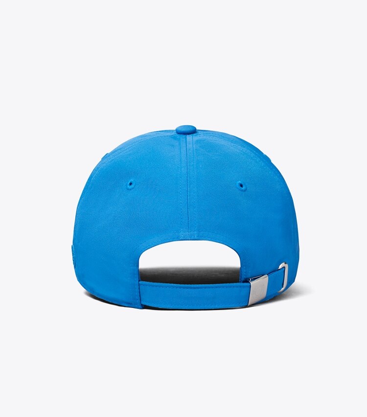 Tory Burch designer hats The Explorers Club Baseball Cap in Bay Blue back
