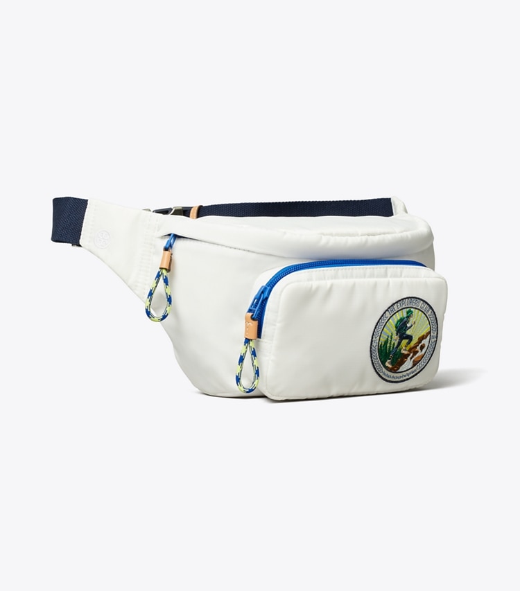 Tory Burch designer belt bags The Explorers Club Belt Bag in White angle