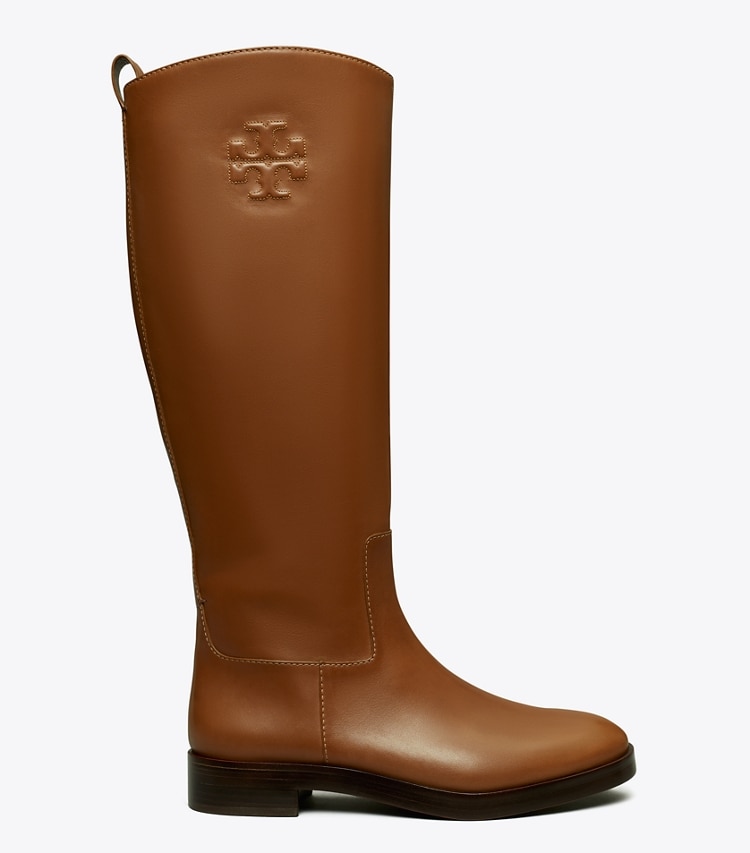 Tory Burch designer boots The Riding Boot, Wide in PALISSANDRO side