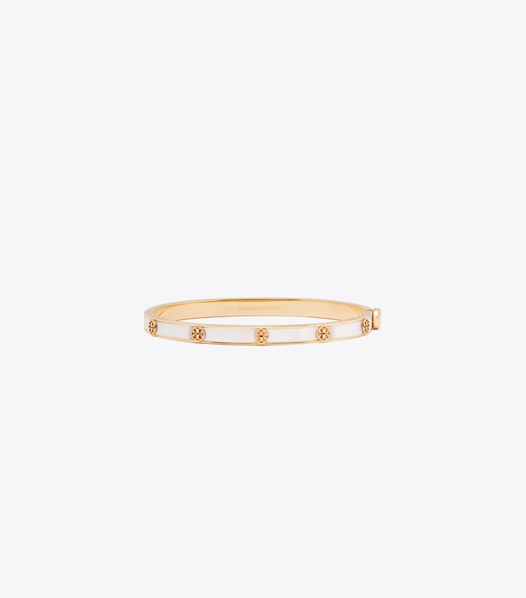 Thin Icon Mother Of Pearl Hinge Bracelet by Tory Burch