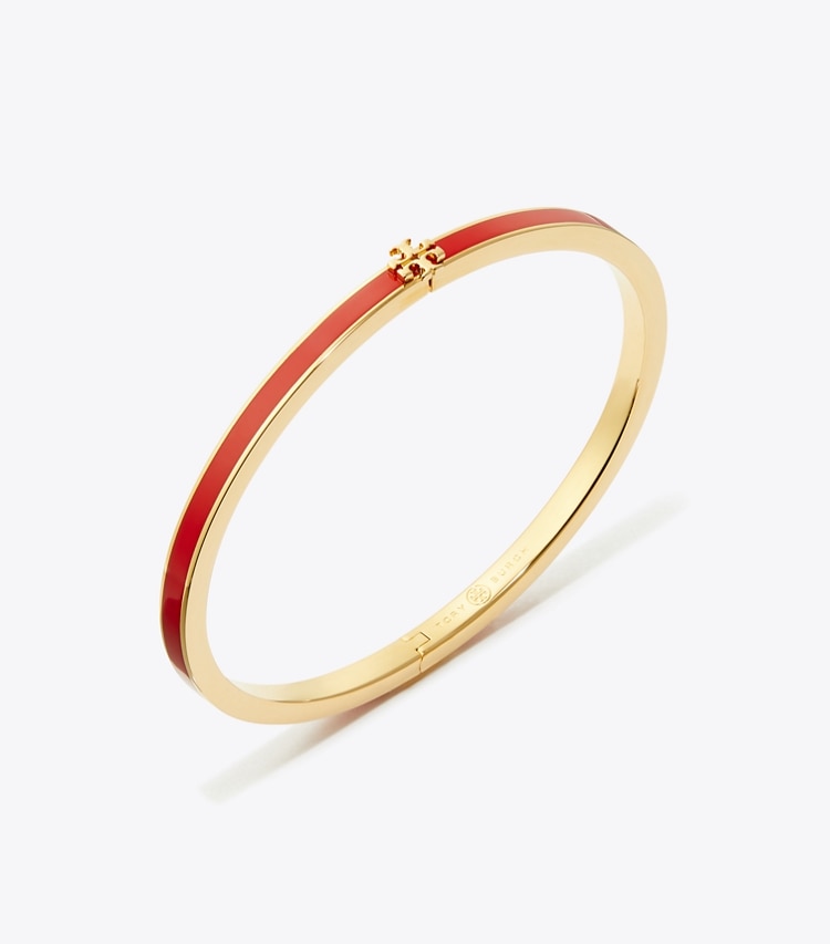 Tory Burch designer ブレスレット キラ エナメル スリムブレスレット in Tory Gold / TORY RED ディテール