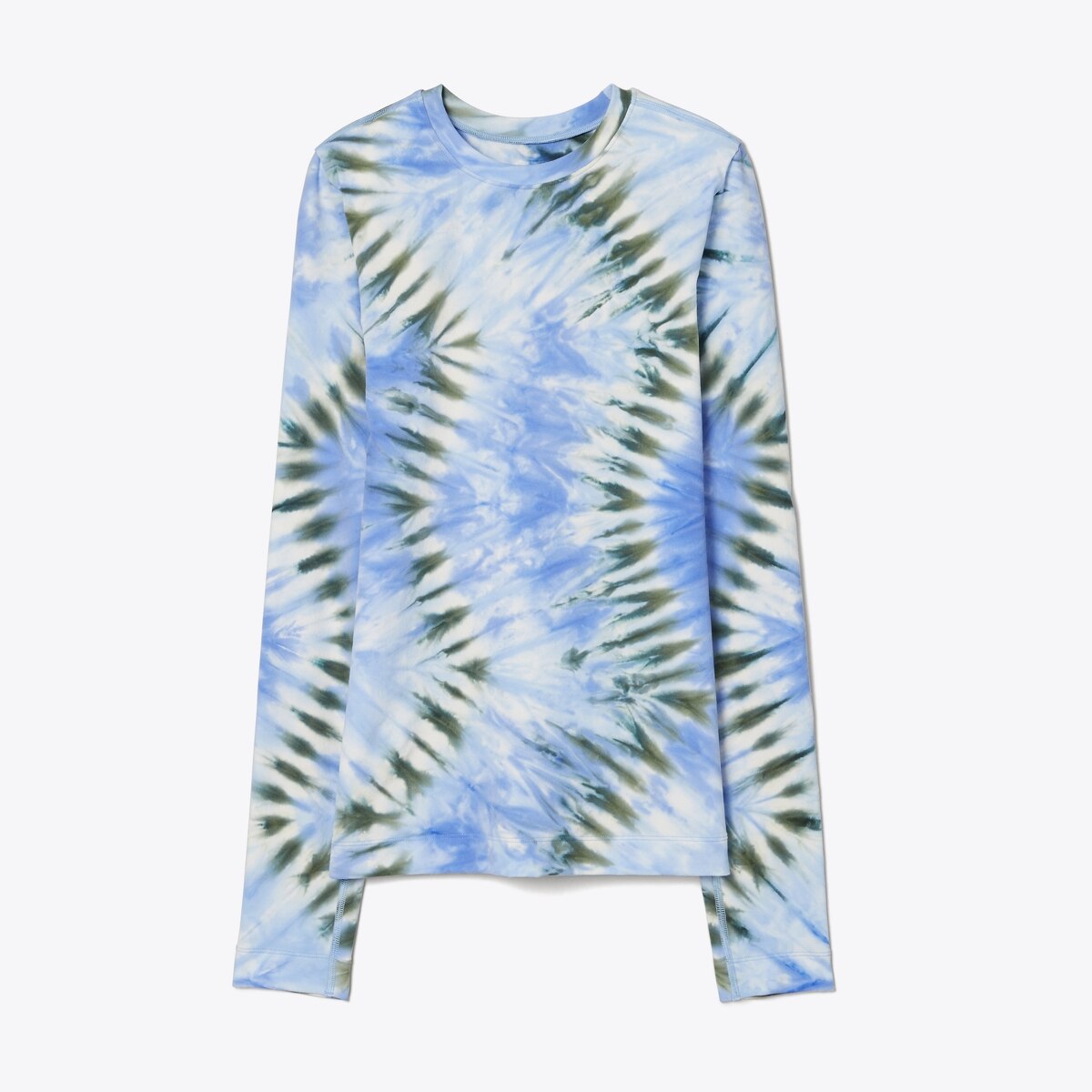 Tie-Dye Tissue-Seamless Long-Sleeve Top: Women's Designer Tops