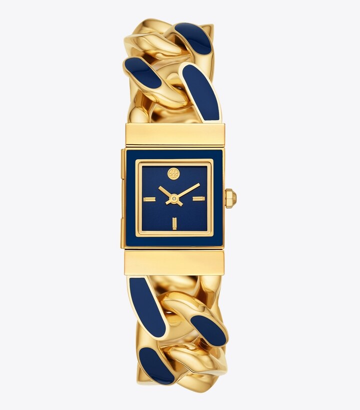 Tilda Watch, Gold-Tone Stainless Steel/Blue, 21 MM