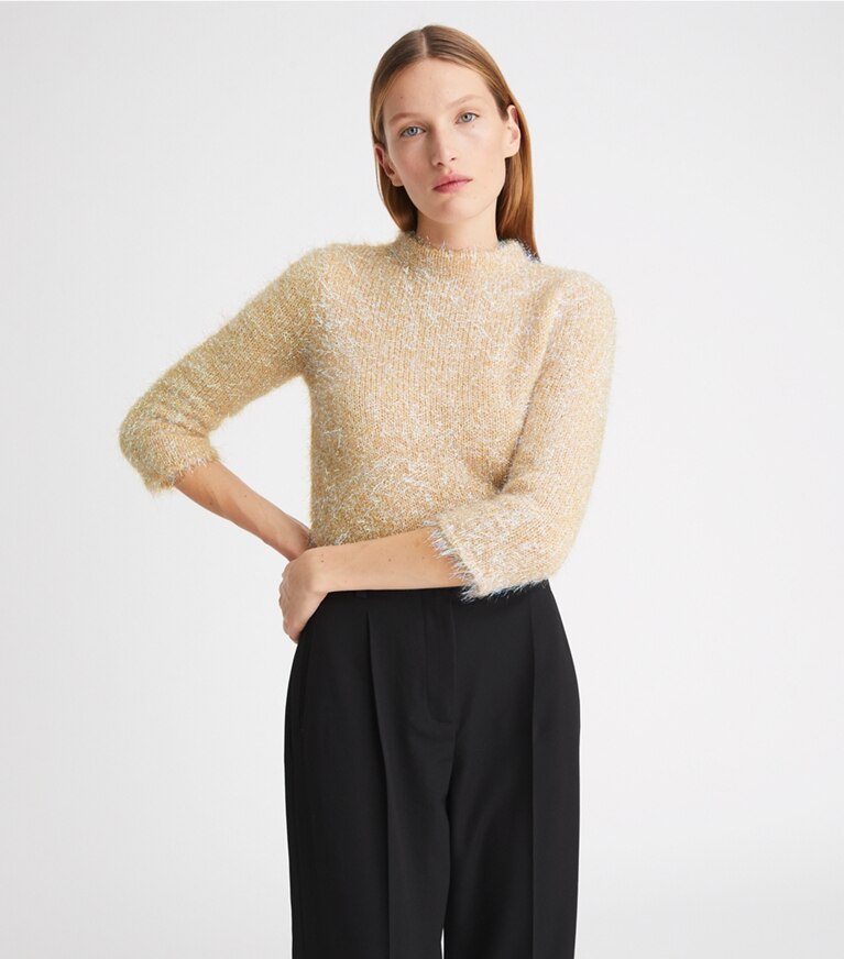 Tinsel Mockneck Sweater: Women's Designer Sweaters