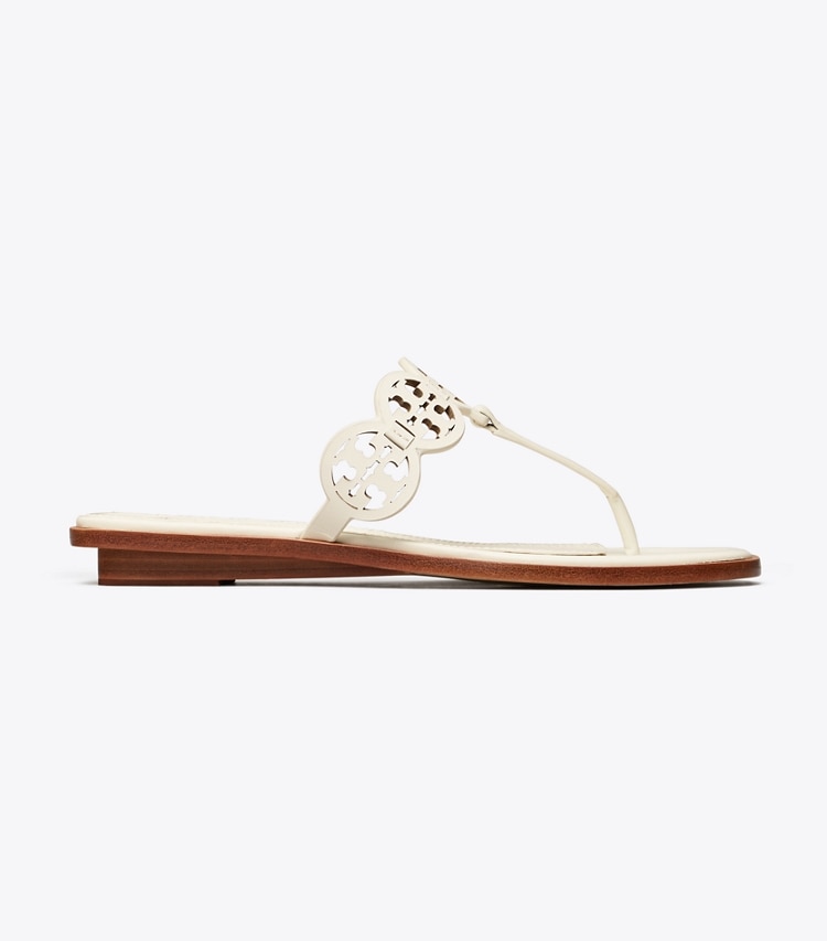 Tory Burch designer sandals Tiny Miller Thong Sandal, Leather in NEW IVORY side