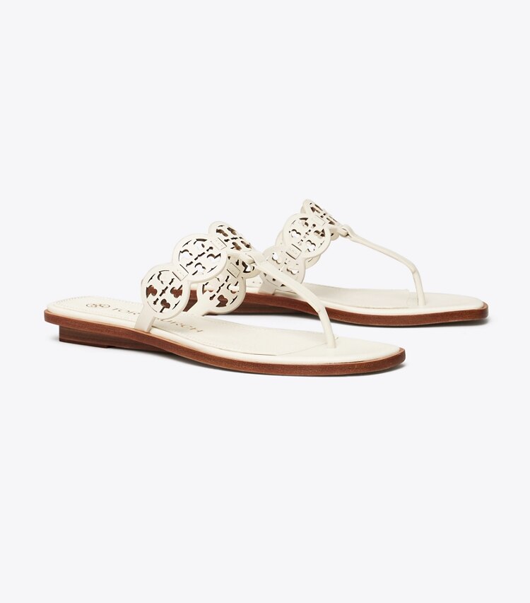 Tory Burch designer sandalen Tiny Miller Zehensandale aus Leder in NEW IVORY angle