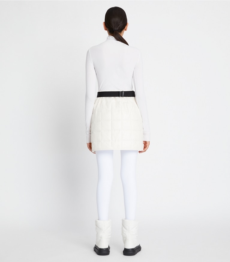 Tory Sport designer tops Tissue-Seamless Long-Sleeve Mockneck in Optic White front