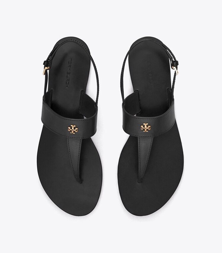 Tory Burch designer sandales Tongs Capri in PERFECT BLACK dessus