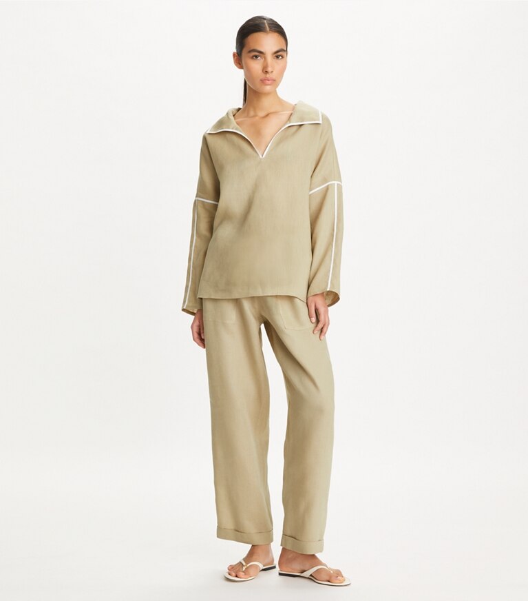 Tory Burch designer sandales Tongs classiques in NEW IVORY accessory on model