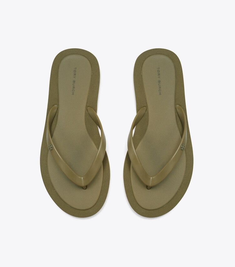 Tory Burch designer sandales Tongs Kira à semelle amortissante in WILD OLIVE / WILD OLIVE dessus