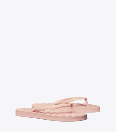 Tory Burch designer sandales Tongs Kira in MEADOWSWEET / GOLD angle