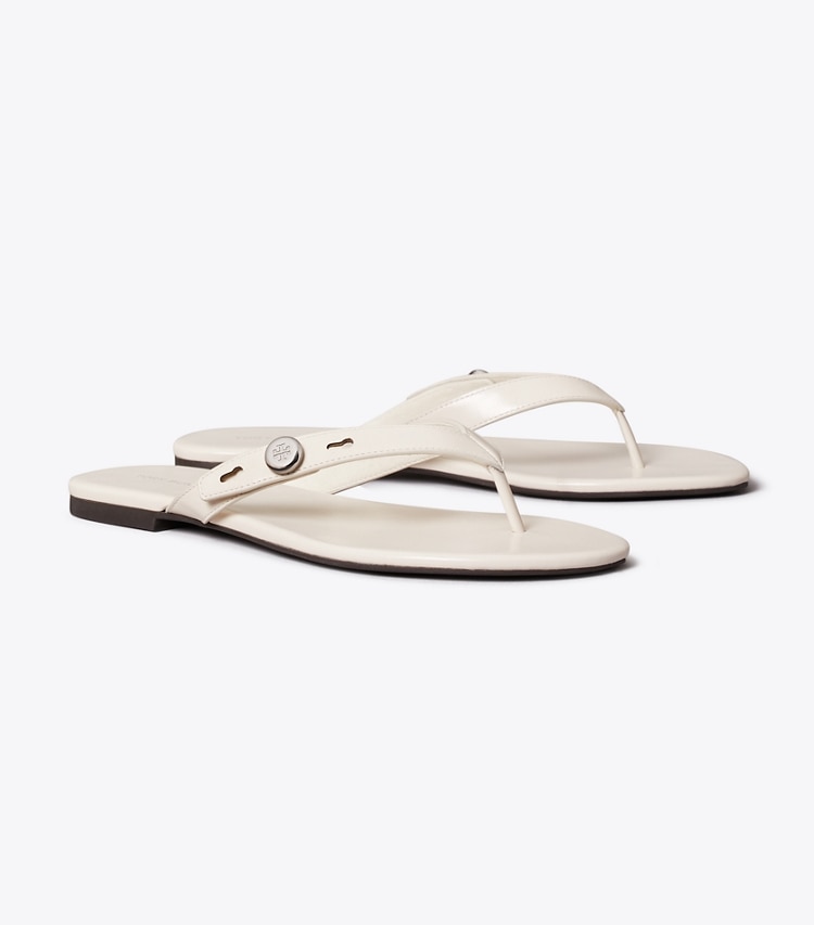 Tory Burch designer sandales Tongs Romy in LIGHT CREAM angle