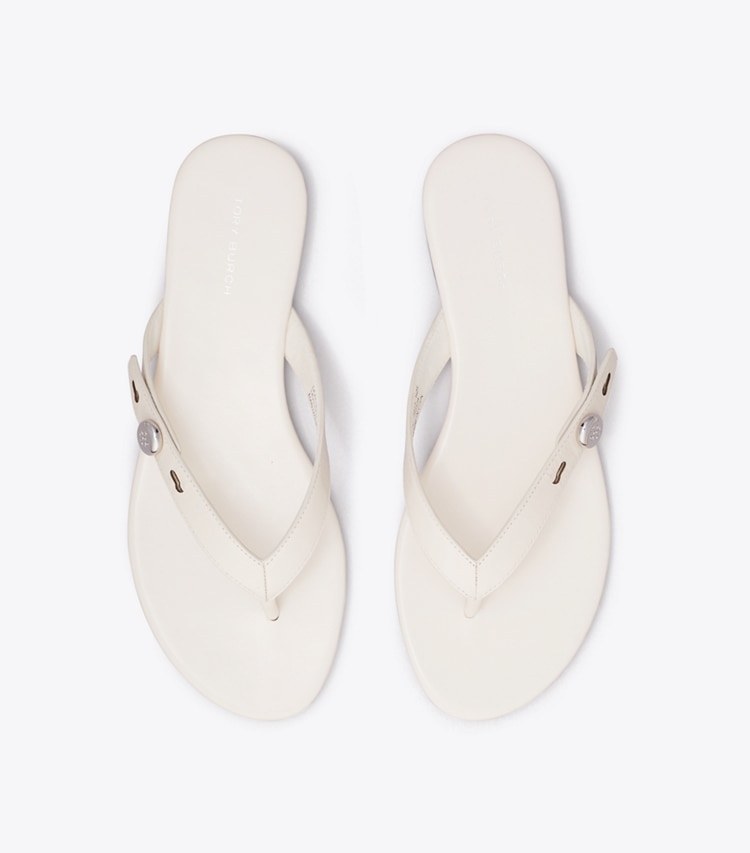 Tory Burch designer sandales Tongs Romy in LIGHT CREAM dessus