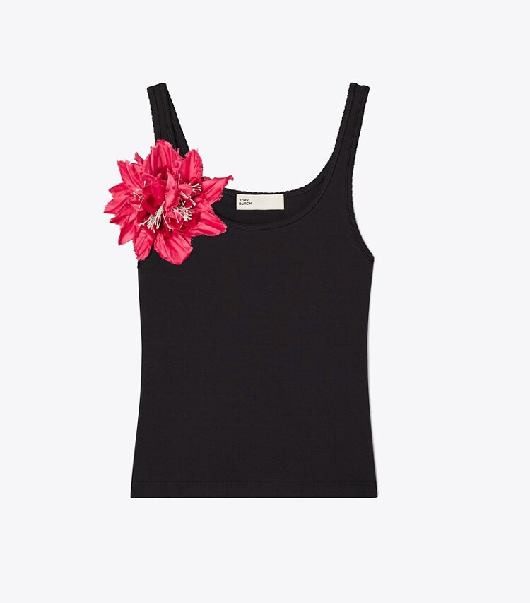 Tory Burch diseñador tops Top sin mangas en Black frente