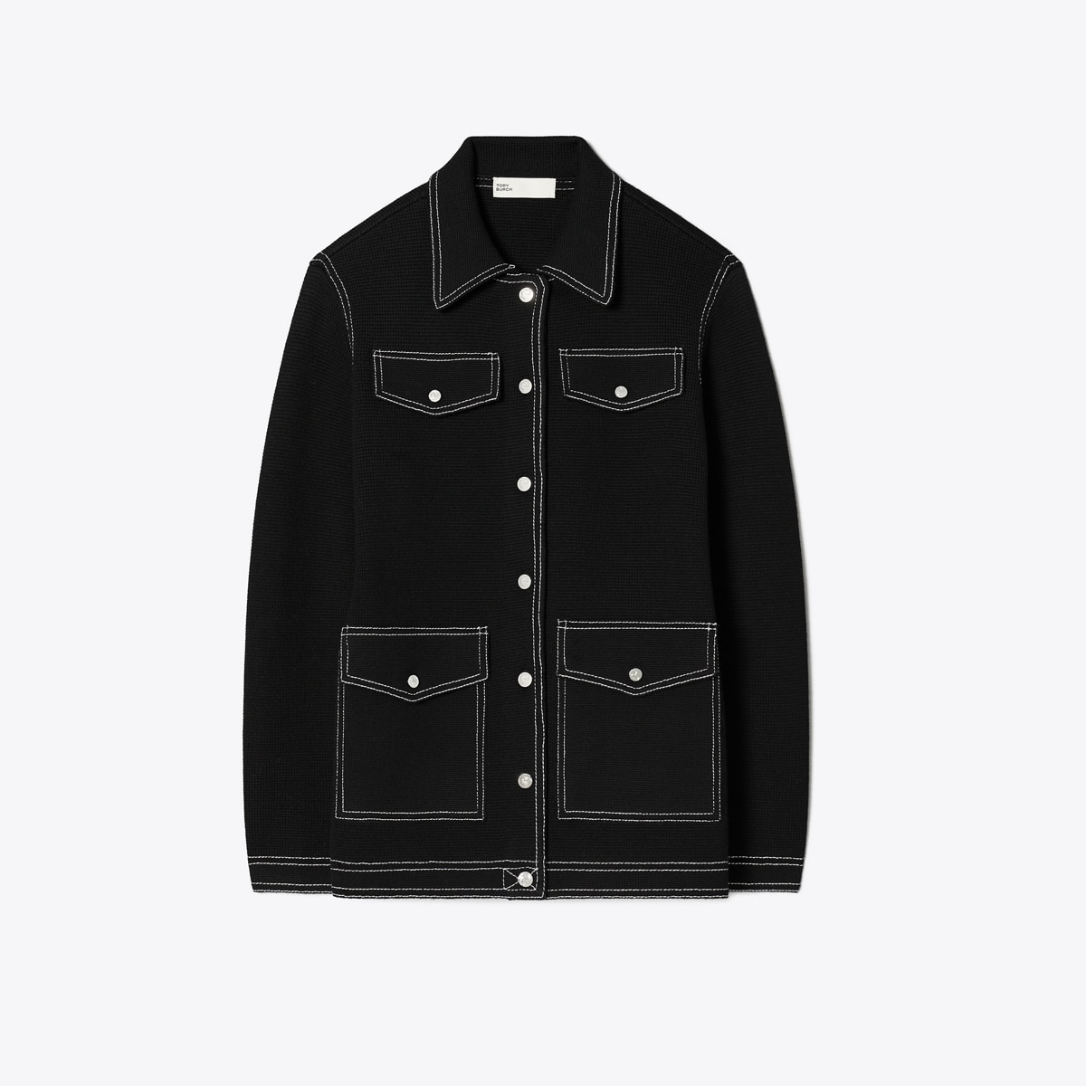Topstitch Wool Jacket: Women's Designer Sweaters | Tory Burch