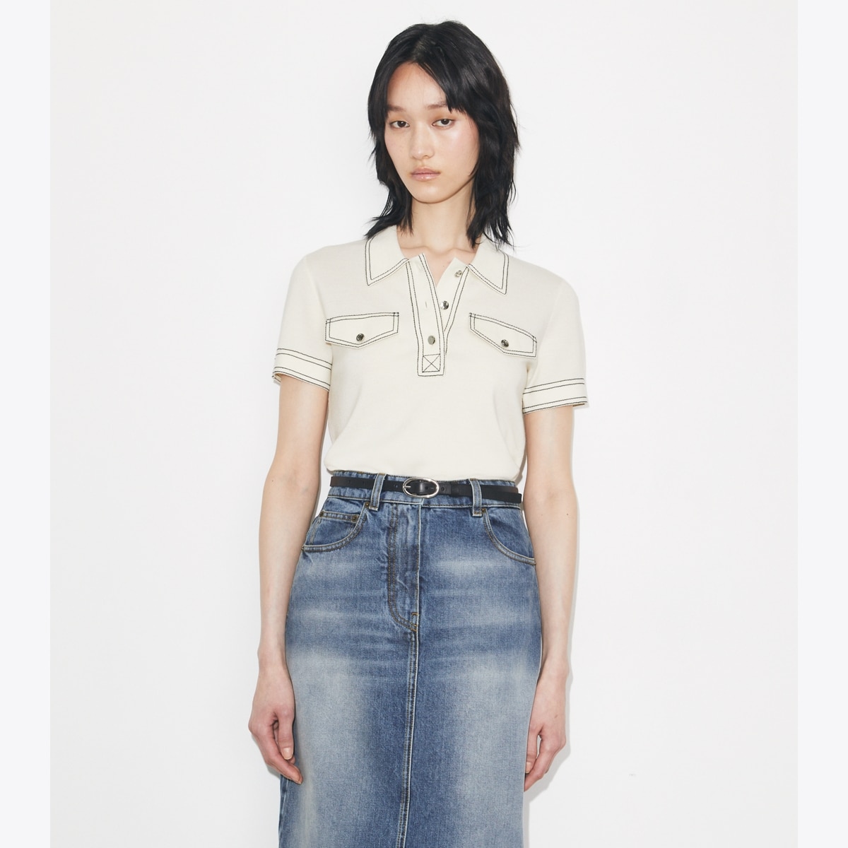 TOPSTITCH WOOL POLO - thumbnail 2