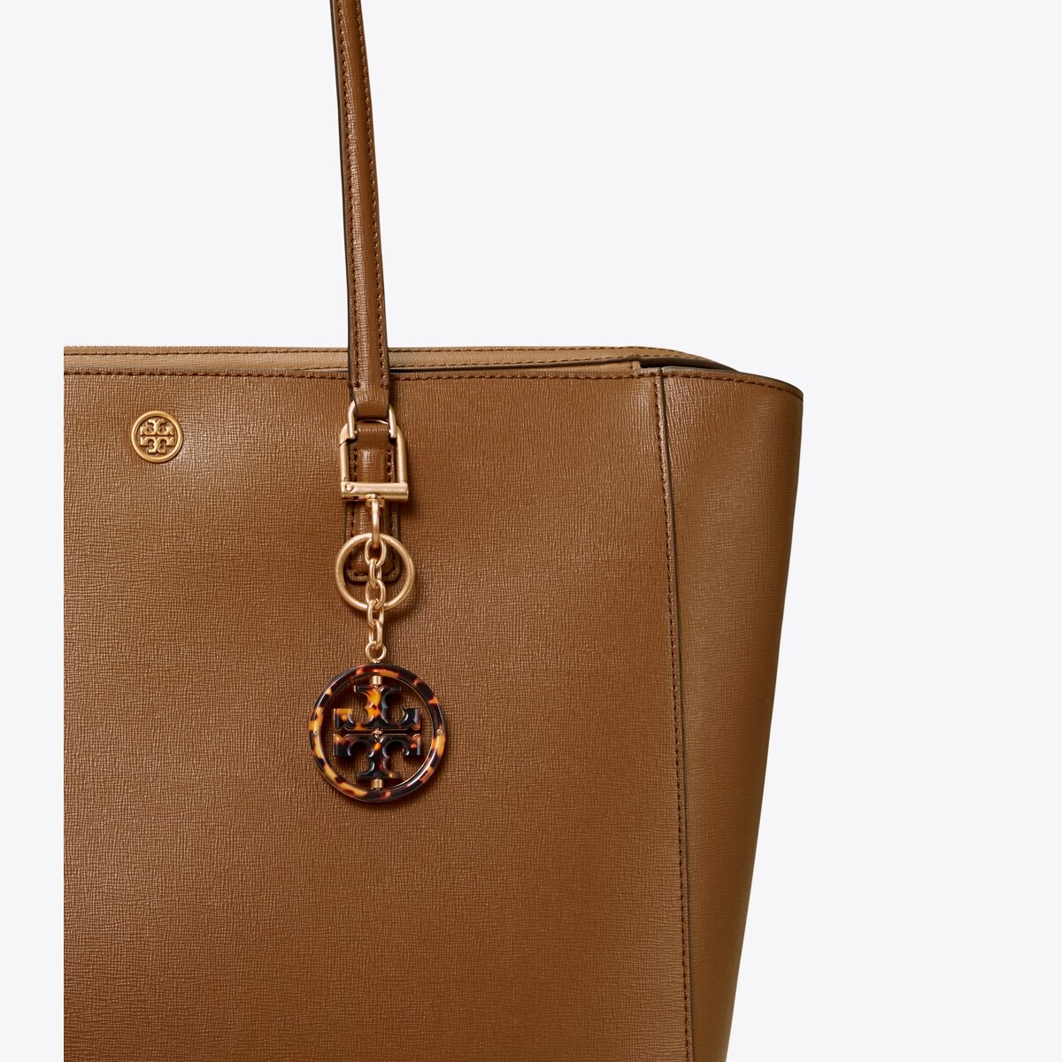 Tortoise Logo Key Ring: Women's Designer Bag Charms & Key