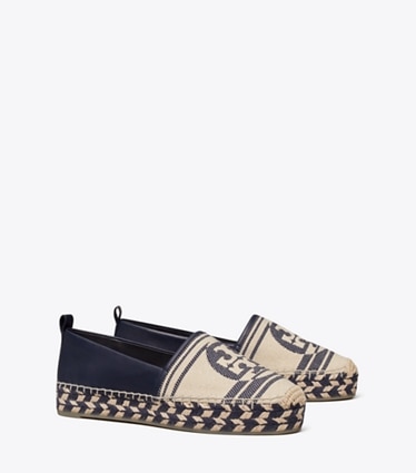 Tory Burch designer espadrilles Tory Burch Espadrille in Navy angle