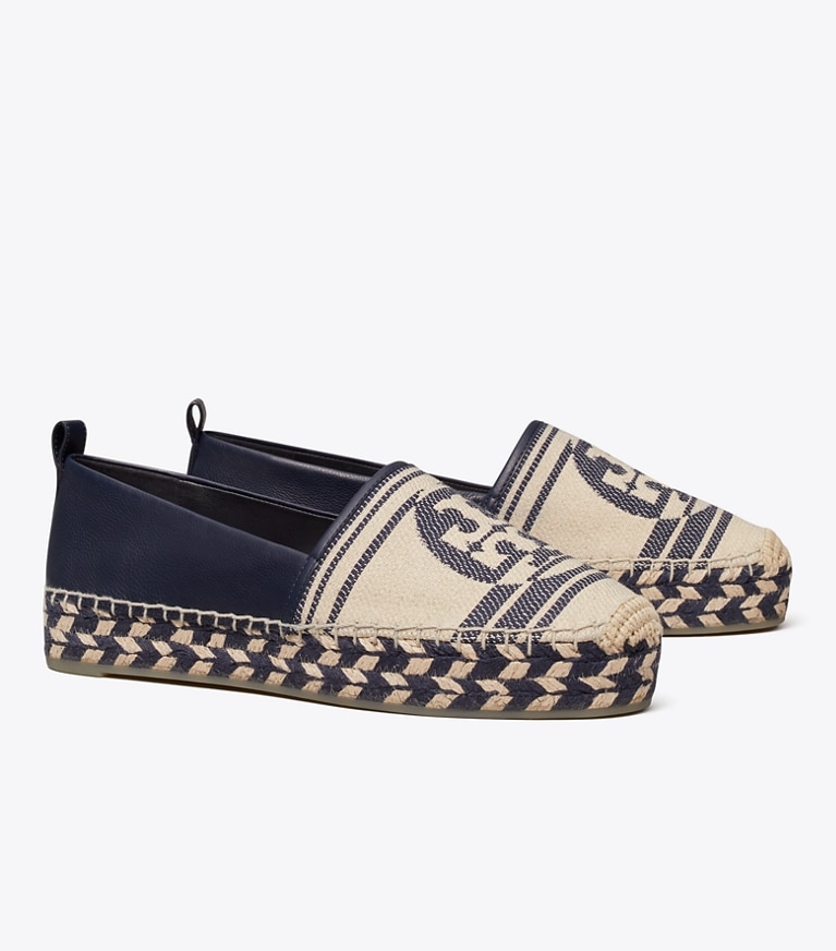 Tory Burch designer espadrilles Tory Burch Espadrille in Navy angle