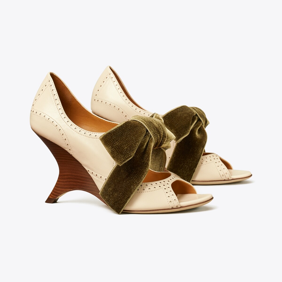 tory burch bow wedges