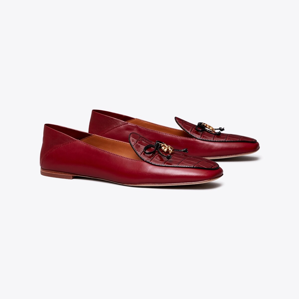 tory burch loafers red