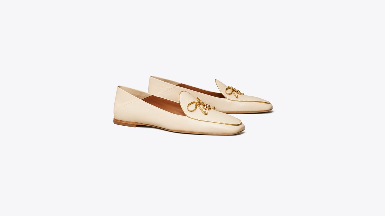 Tory Charm Two-Tone Loafer: Women's Designer Flats | Tory Burch