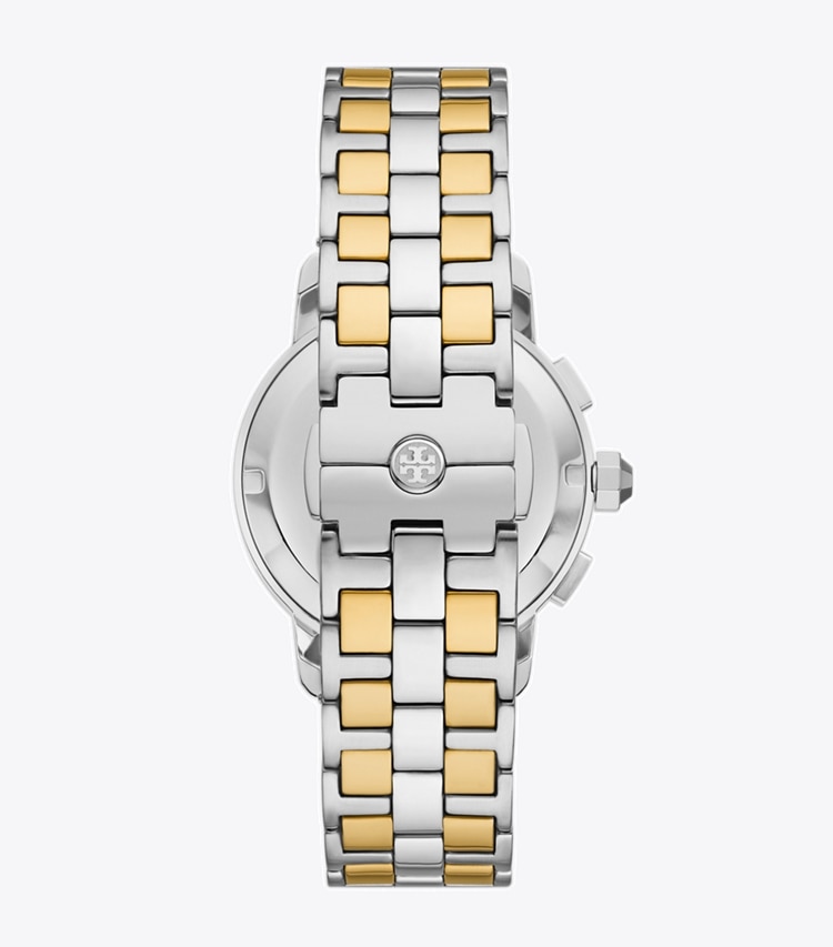 Tory Burch designer strap watches Tory Chronograph Watch in IVORY/TWO-TONE back