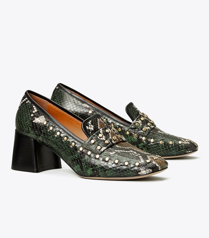 tory burch green loafers